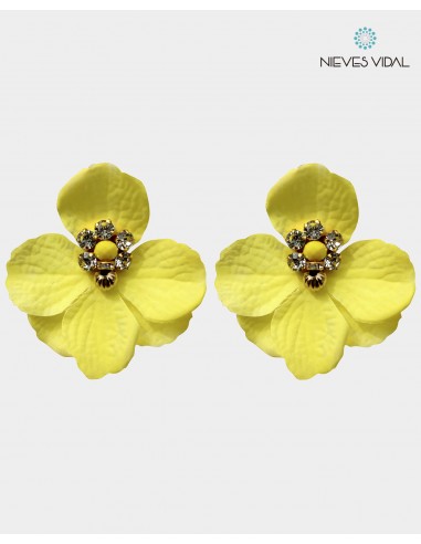 PENDIENTES FLOR AMARILLO