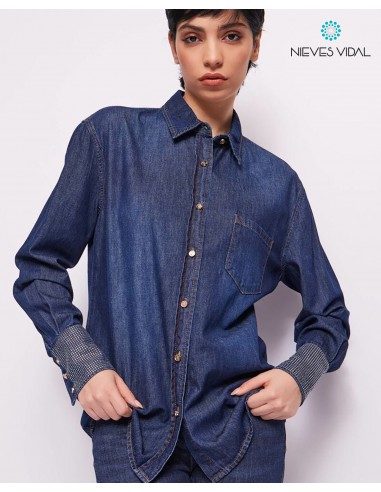 CAMISA DENIM STRASS GAUDÍ