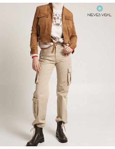 PANTALÓN CARGO BEIGE HIGHLY PREPPY